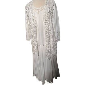 Bali Emerald OX One Size 3 PC Jacket-Tank-Maxi Skirt Rayon Wedding Beach Career